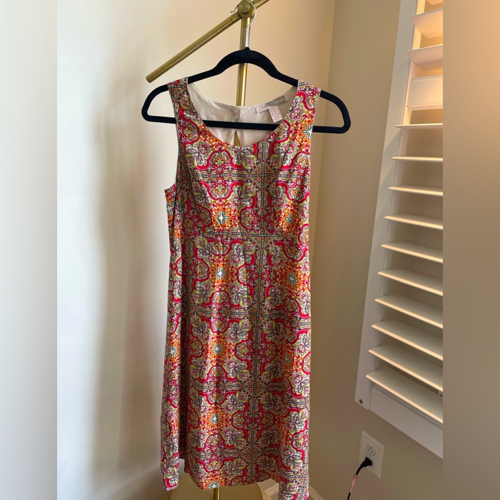 Deadstock Forever21 silky tile printed midi dress.